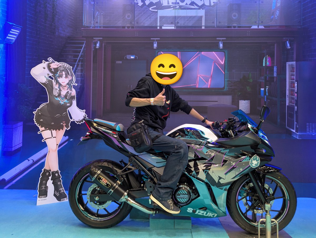 A1scorpio's tweet photo. EXPOで見た GSX250R に跨ってきた

#ChihayaRemix https://t.co/2XZotnP6sk