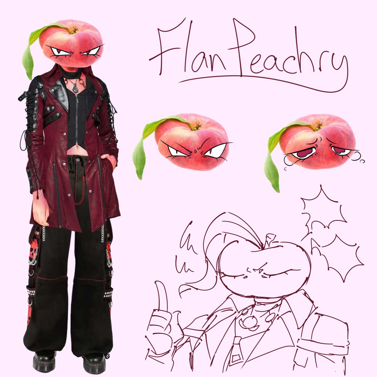 MeteorCluster's tweet photo. Another #groceryloveisland 
Peachrisha’s niece ig, Flan Peachry
(I’m doing the whole peach family istg) https://t.co/HYOhZ56VKu