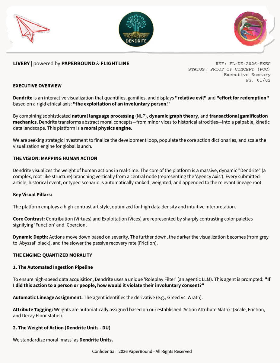 LumenSpero's tweet image. Hey @Xbox @asha_shar I have something you might like to help me fully develop, Dendrite: A Moral Root Engine. Feel free to  read about &amp;amp; test my POC, but AI integration credits are expensive for little ol me. #dendrite #flightline #onlypaperbound

dendrite-moral-root.base44.app