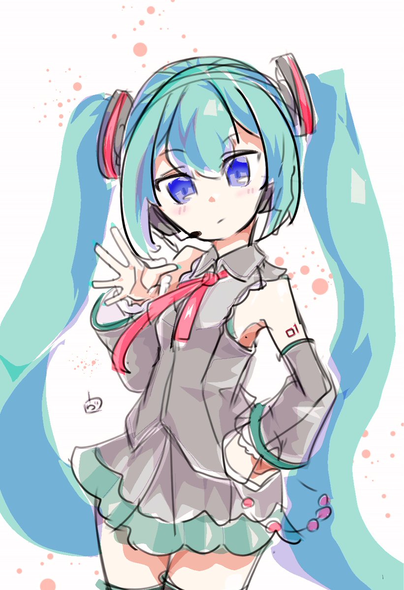 初音ミク 「」|ヴォルさん.⚡️✌︎('ω'✌︎ )⚡︎のイラスト