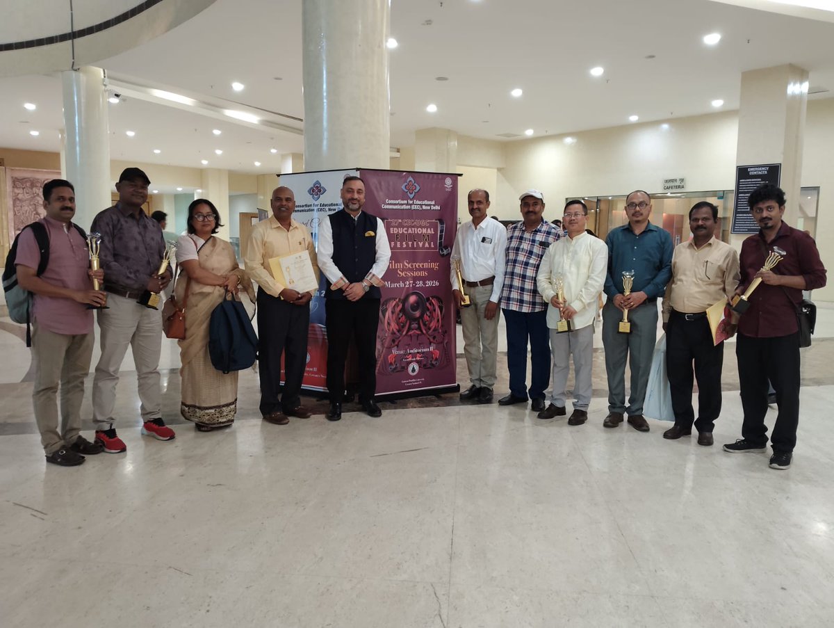 emrcmys's tweet photo. The documentary film 'Kalaripayattu', directed by Mr. Gopinath K, Technician at the Educational Multimedia Research Center (EMRC), UoM, has been awarded the Best Editing Award (Citation) at the 27th CEC-UGC Educational Video Competition 2026, held at  GBU, Uttar Pradesh. https://t.co/Aen7MSagi4