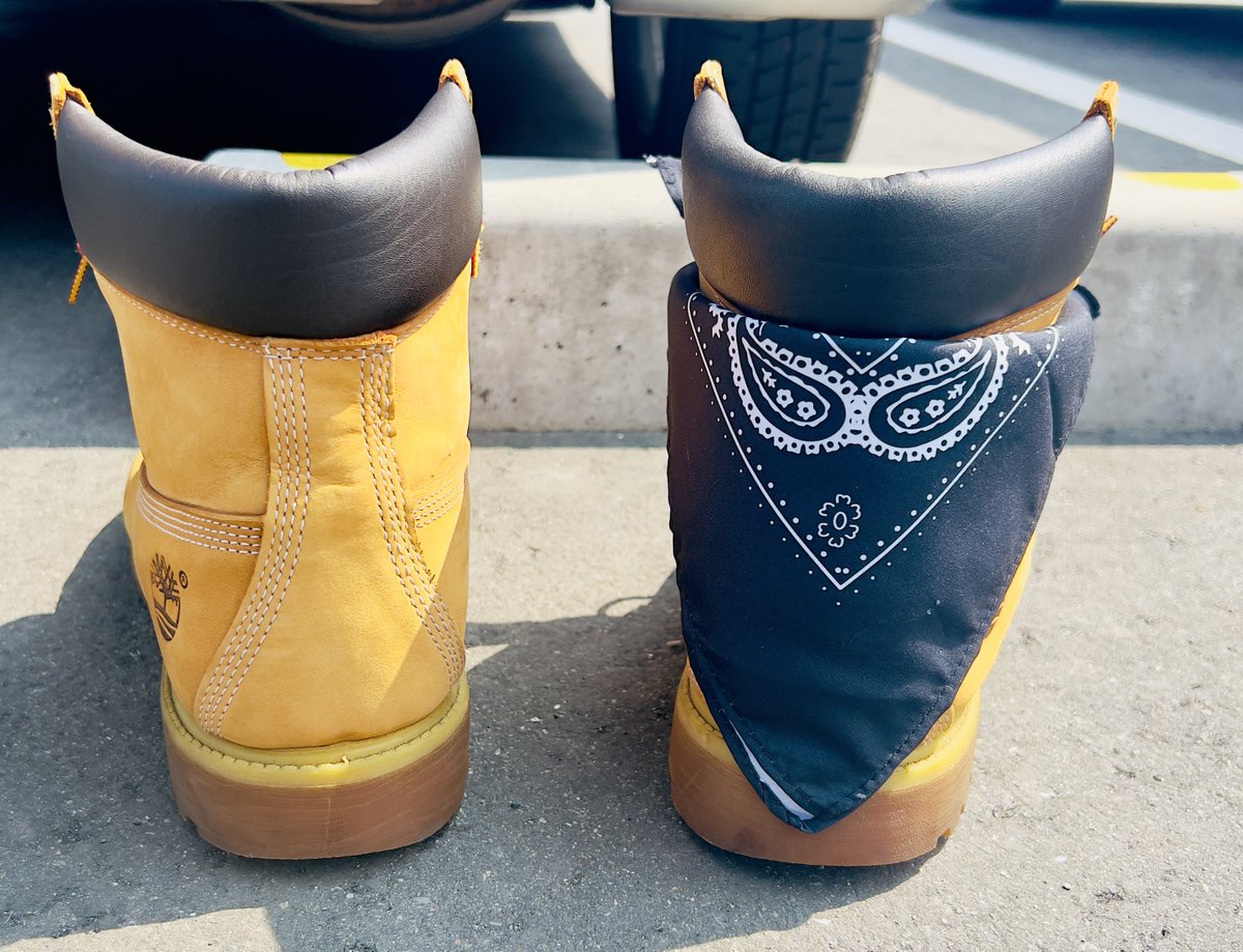 baychan_dayo's tweet image. 通常版と2PAC風ペイズリー柄の
バンダナを巻いたVer.

#Timberland
#ティンバーランド