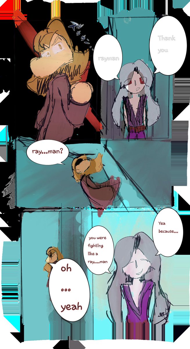 sato_kisu's tweet image. #csm226 #brawlhallaart #brawlhalla  #clhtwt #captainlaserhawkfanart #captainlazerhawkrayman @ValdiviaStephen ^^ 

Chainsaw man manga panel but with my rarepair