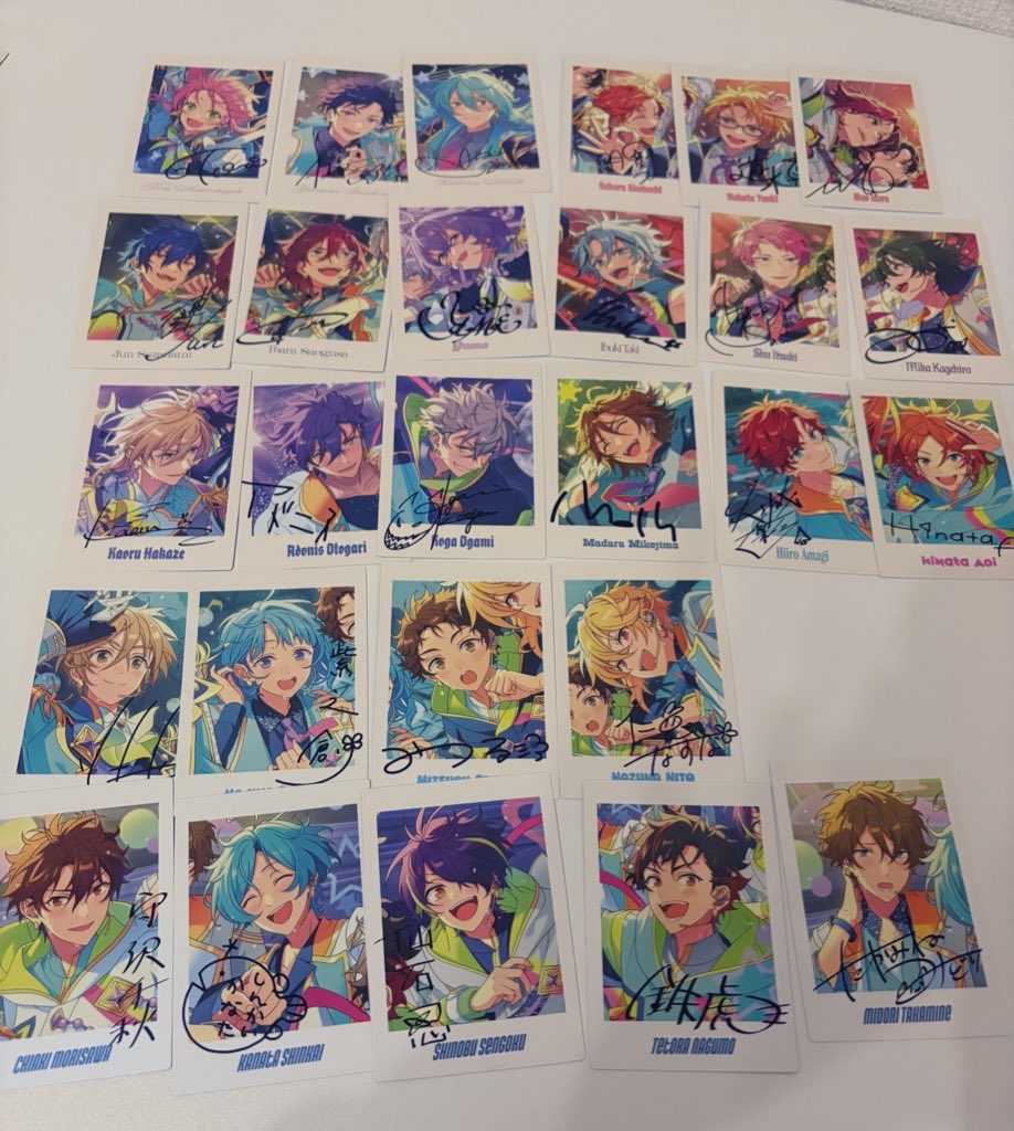e_sz8o's tweet photo. 【交換】あんスタ 展示会 10周年 ぱしゃっつ 特典

譲: 桃李 弓弦 渉 スバル 真 真緒 ジュン 茨 ユメ 維吹 宗 ミカ 薫 晃牙 アドニス 斑 一彩 友也 創 なずな 光 千秋 奏汰 翠 忍 鉄虎 

求: 10周年→ 夏目   (友人分:凛月)>>特典→ 夏目
3/29池袋手渡し可能 or 後日都内手渡し可能 https://t.co/VRgrYxSQ5M