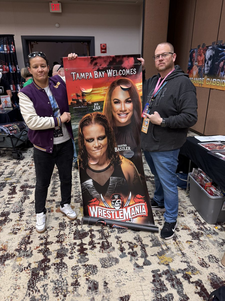 justinyent's tweet photo. Thank you, @QoSBaszler for signing my #Wrestlemania 37 street banner. Just need my girl @LinaFanene to make this complete. The original #IrresistibleForces #NotLikeMost https://t.co/2eGg3dHvw9