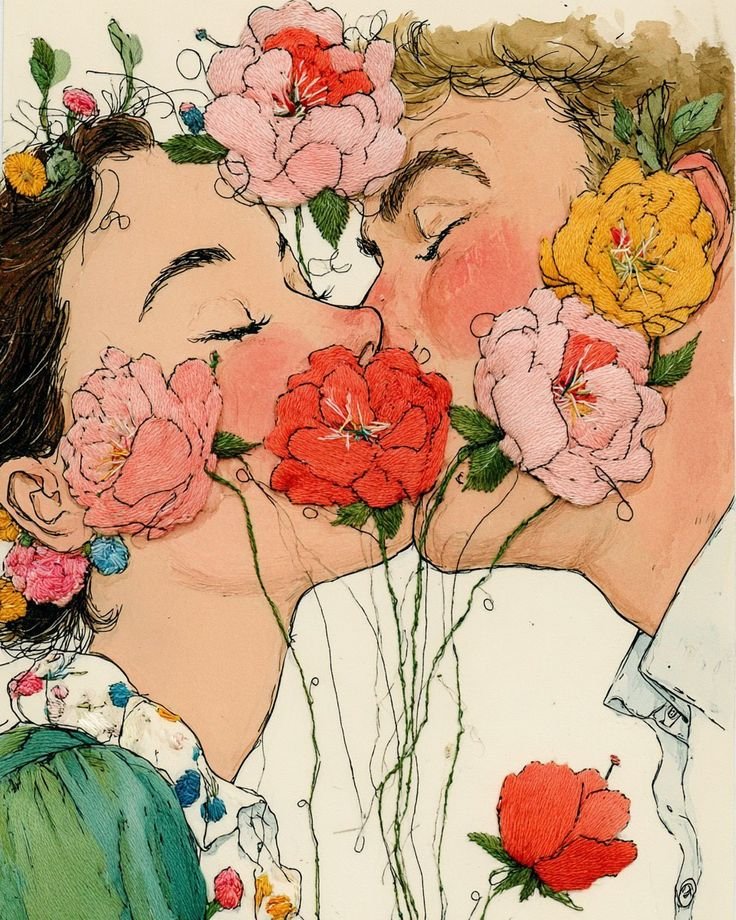 Nightbloomc's tweet photo. You are woven into my heart, stitch by stitch, like a flower. https://t.co/MSJoLaqskY