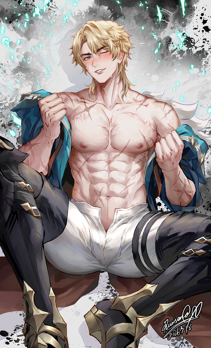 rurisen's tweet photo. Finished painting my Varka fan art!!

Also I just realized how big he actually is after coloring and shading everything---

#genshinimpact #varka #ファルカ #原神 https://t.co/suNiddyhwK