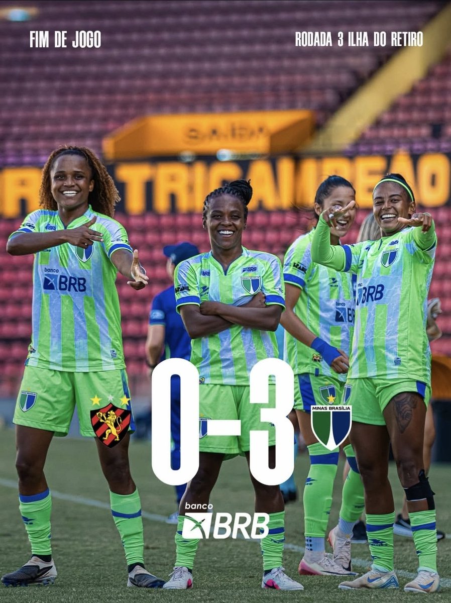Fiiim de jogo na Ilha do Retiro! 

As Minas fizeram valer a tradição no futebol feminino e conquistaram uma grande vitória sobre o Sport por 3 a 0.

Agora, o foco é em casa! No próximo domingo, às 16h, enfrentamos o 3B da Amazônia, no estádio Bezerrão.

📸 <a href="/cesar/">Maurice Zandbergen</a>.silva.fotos