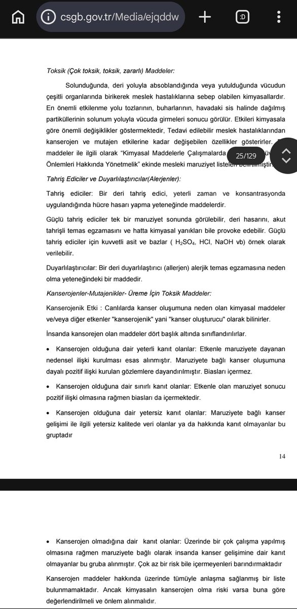 KİMYASAL MADDELER VE SAĞLIK ÜZERİNE ETKİLERİ