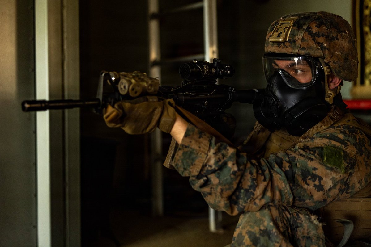 Danger in the Shadows

Marines with 4th Light Armored Reconnaissance Battalion rehearse operations in an urban environment on Camp Hansen, Okinawa, Japan.