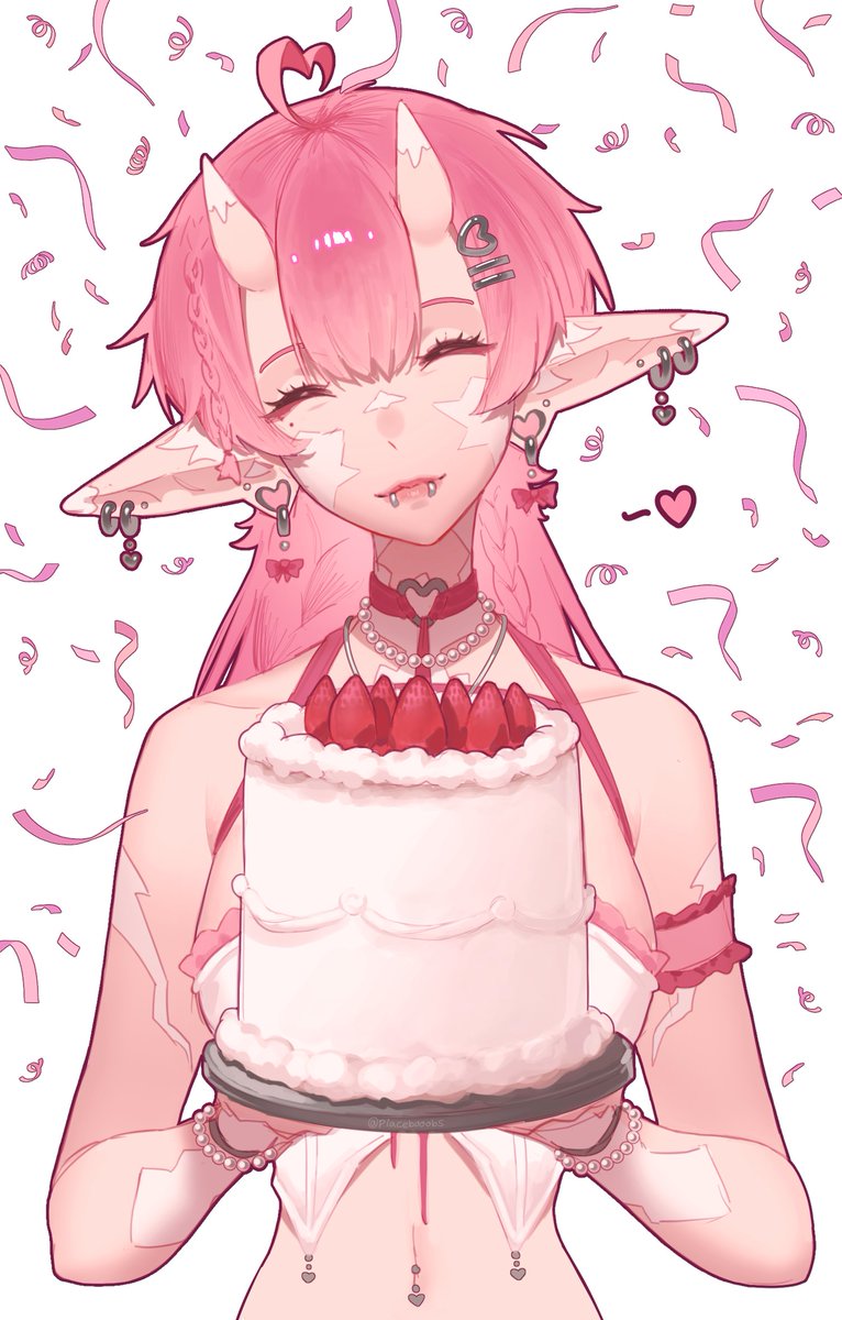 we hit affiliate today !! i hope you like strawberry cake~
thank you so much to everyone who lurked, popped in to say hi or yapped along with me T-T 
i hope i make everyone proud 🩷

🎨; <a href="/placebooobs/">bo!</a>