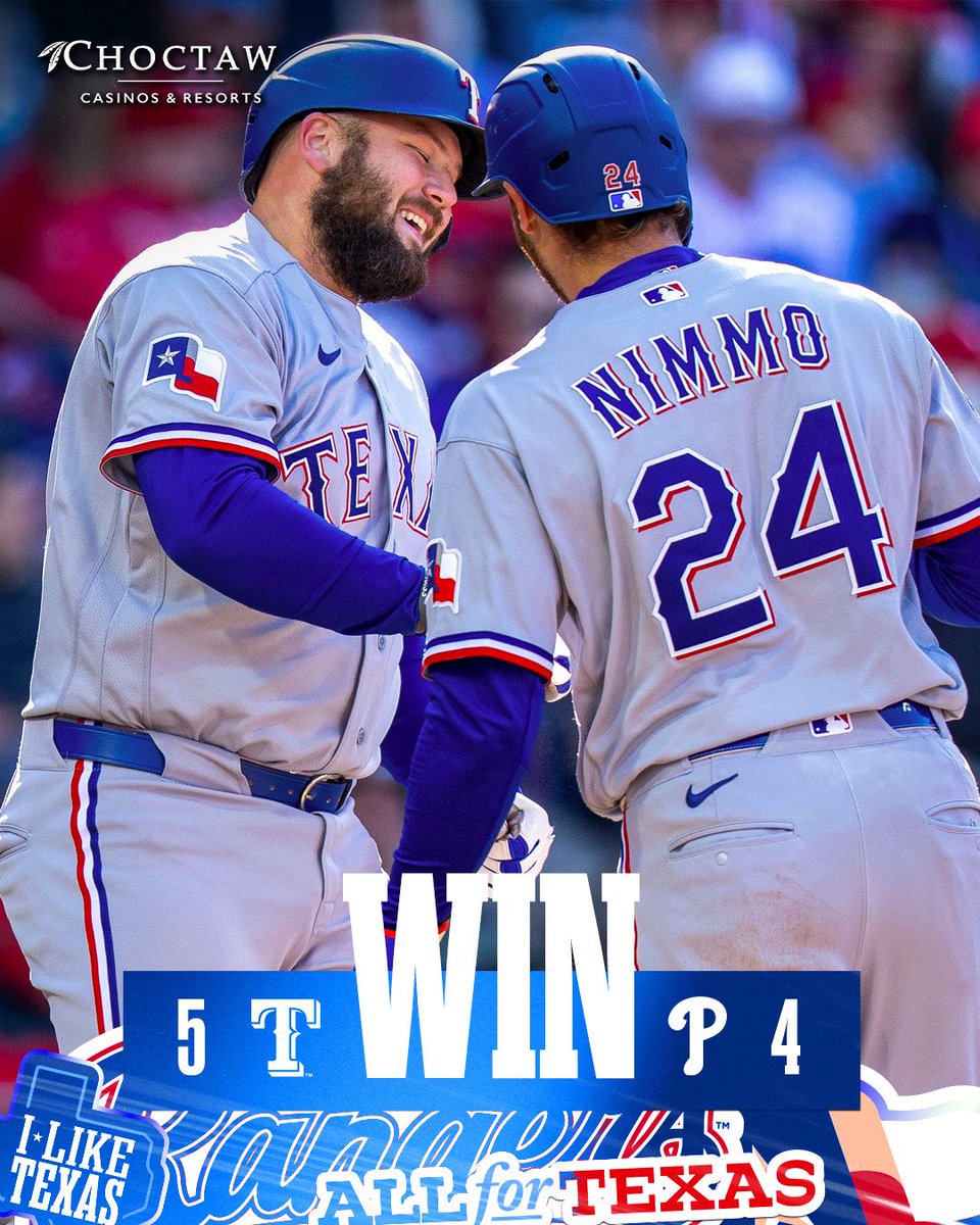 RangerNationDAL's tweet image. Corey Seager and Jake Burger both homered as the Rangers use extra frames to seal their first victory of 2026!