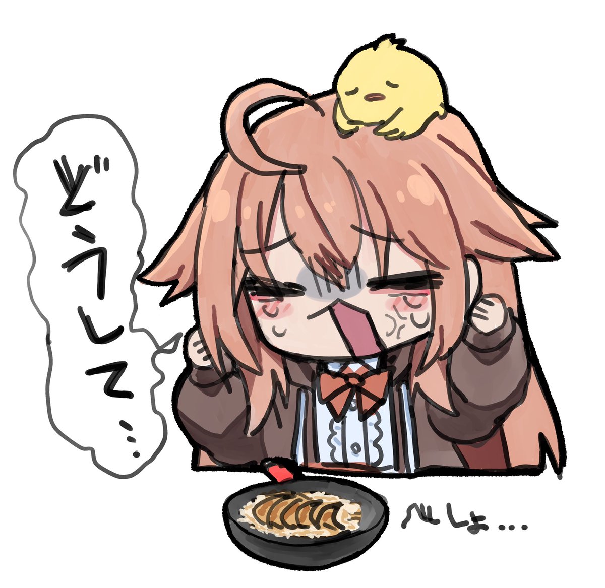 朝落書きヒナさん
餃子おもろ 