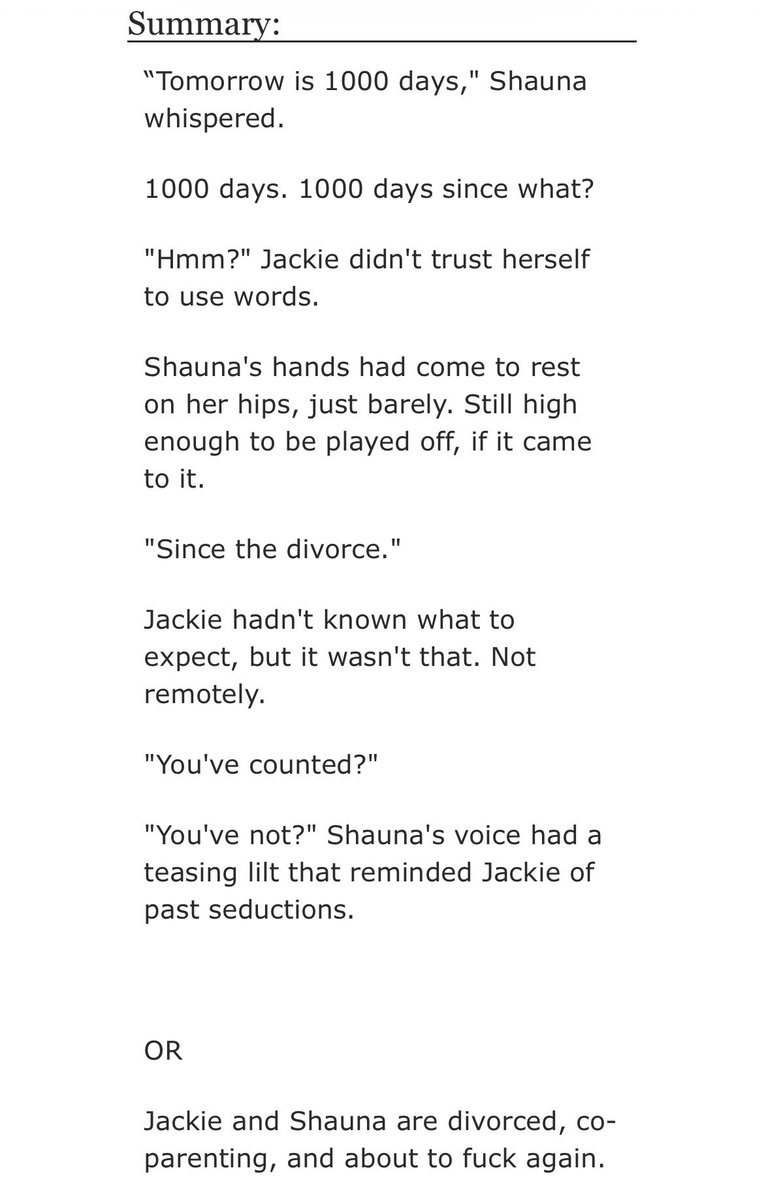 JackieShauna Fic of the Day tweet media