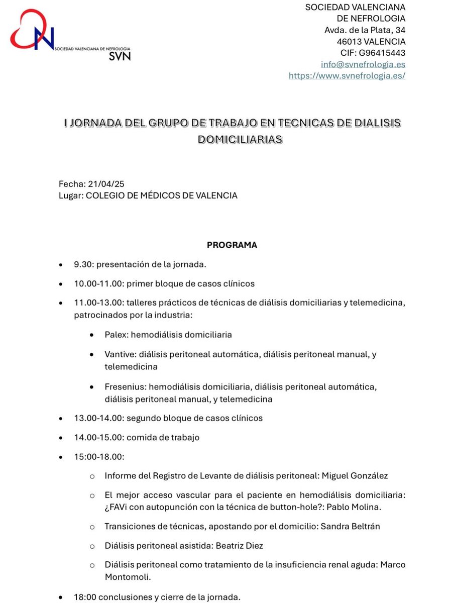 Sociedad Valenciana de Nefrología tweet media