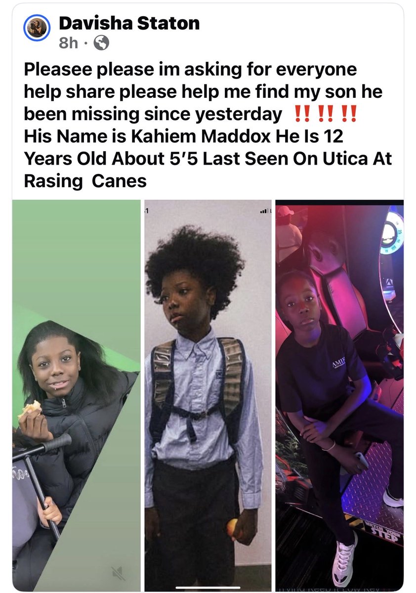 msjackjack2's tweet photo. Missing child! He attend a I.S 271 in Brooklyn! He was last seen on Utica! Please share! If you see him call the cops asap! He's only 12! @NYCSchoolsOSYD  this is one of our students 🙏🏽🙏🏽 make this post go viral! @NYC_Chancellor https://t.co/XLGhPBkmBh