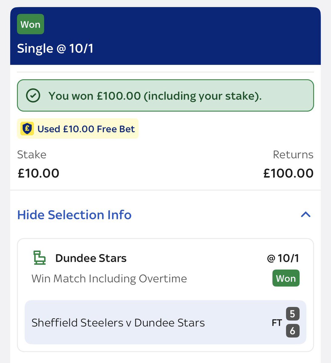 Fucked over by the Panthers but at least Dundee had my back 🙌