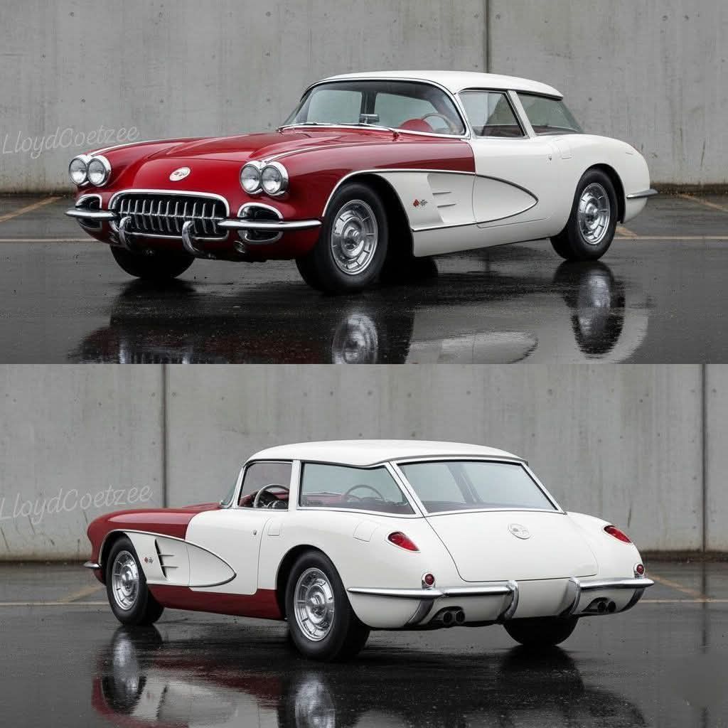 HappyMotorhead's tweet image. Would or Wouldn't? 
A radically reworked 1958 Chevrolet Corvette converted into a shooting-brake station wagon. #Corvette #ShootingBrake