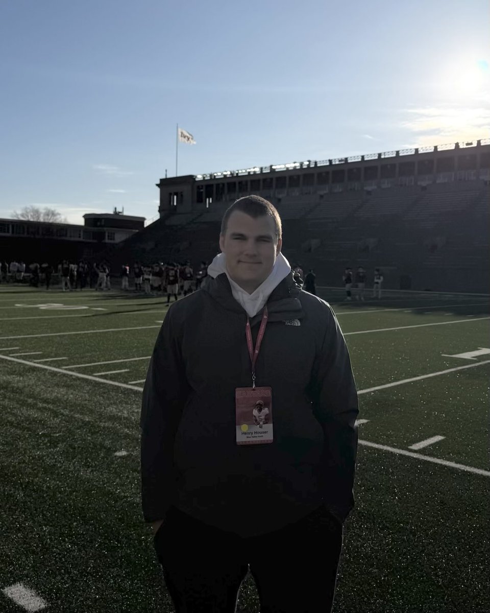 HenryHouser99's tweet photo. I had a great junior day today with @HarvardFootball Thank you for having me!

@BVNorthFootball @coachmudd2 @Coach_Joel_Lamb @CoachJimJackson 
@MicFein https://t.co/HCRIbrECZg