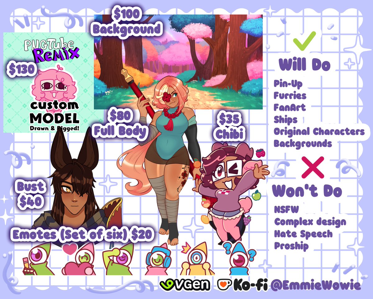 Commission Sheet🎀
ʜᴛᴛᴘꜱ://ᴠɢᴇɴ.ᴄᴏ/ᴇᴍᴍɪᴇᴡᴏᴡɪᴇ
ʜᴛᴛᴘꜱ://ᴋᴏ-ꜰɪ.ᴄᴏᴍ/ᴇᴍᴍɪᴇᴡᴏᴡɪᴇ