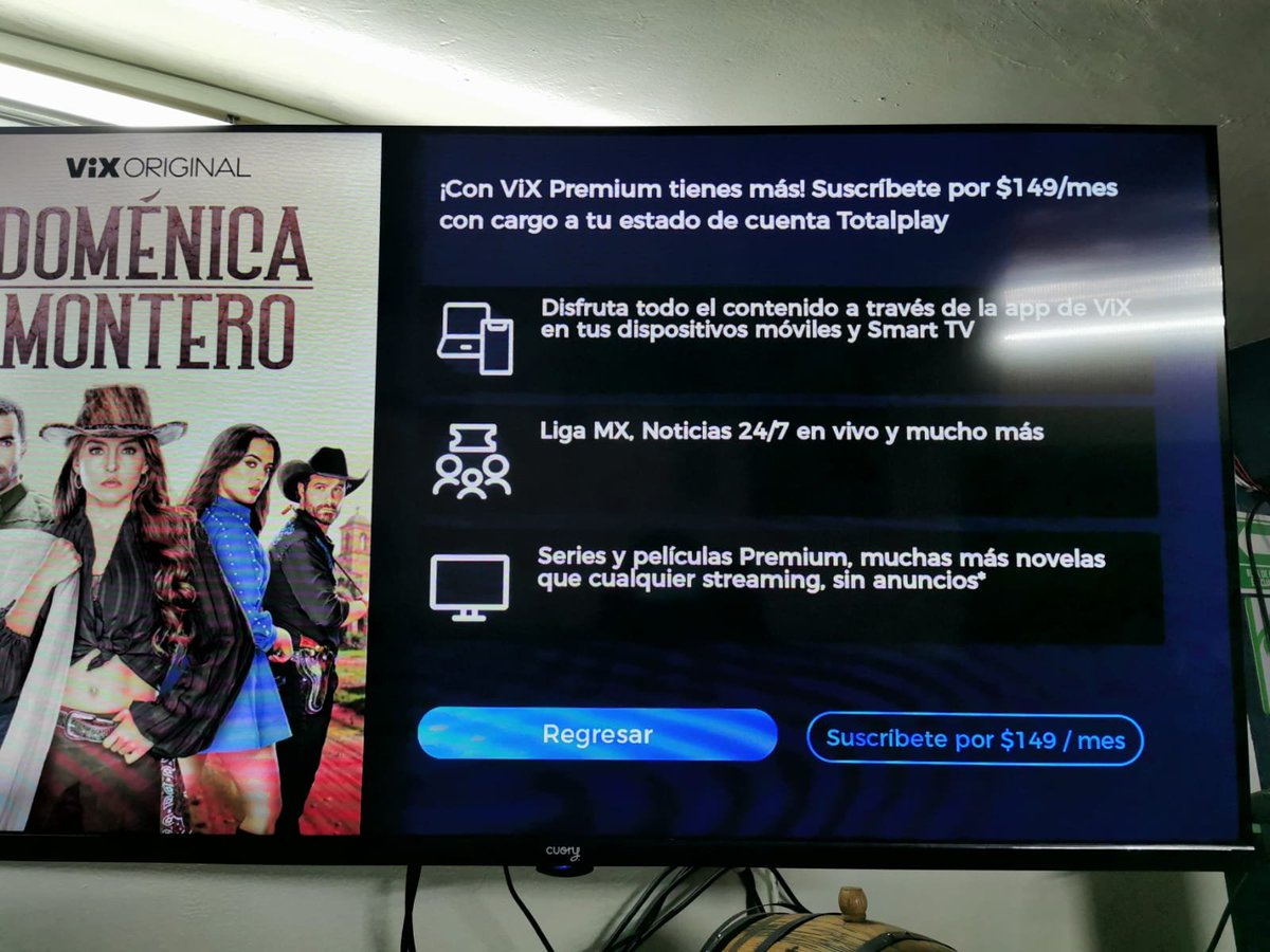 Pepuchess's tweet photo. Increíble q @VIX en @Totalplay me obligue a pagar doble. Ya soy Premium y la app no tiene botón de "Iniciar Sesión", solo deja "Suscribirse" de nuevo. @Profeco esto es una práctica abusiva q impide usar mi cuenta en otros dispositivos. ¿Alguna solución @TotalplayAyuda?  #Profeco https://t.co/gQYmgfZThS