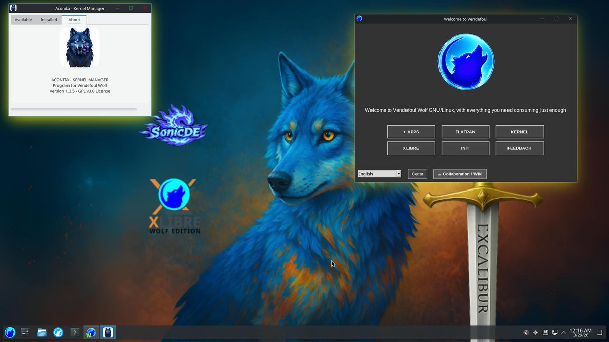 Vendefoul Wolf Linux tweet media