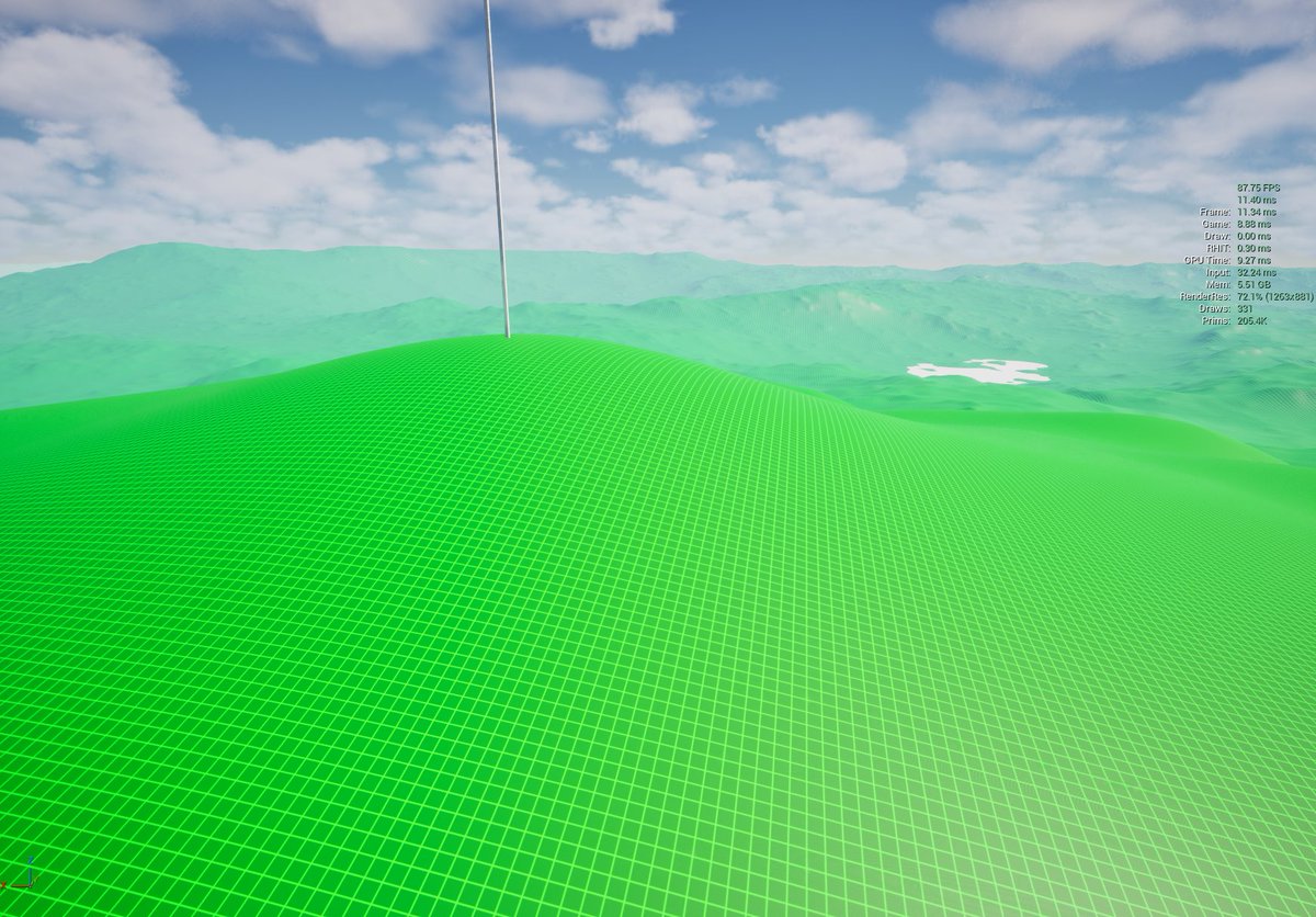 canvas_nig99070's tweet image. 左：画像に保存した高さ情報を再現
右：そこにノイズを付与
高さ情報を活用することで、大まかな地形生成の手間を削減
同時に、地形設計の自由度を付与している
#UE5 #gamedev #Terrain