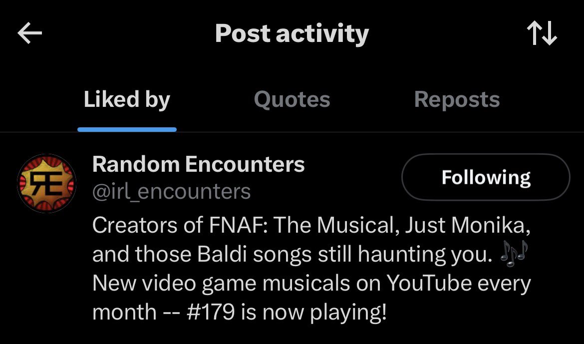 RANDOM ENCOUNTERS LIKED!!!!!