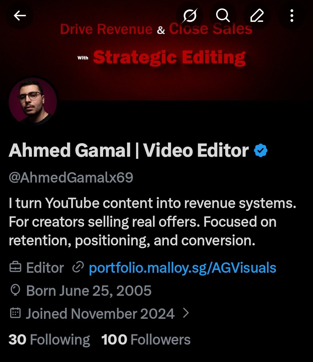 Ahmed Gamal | Video Editor tweet media