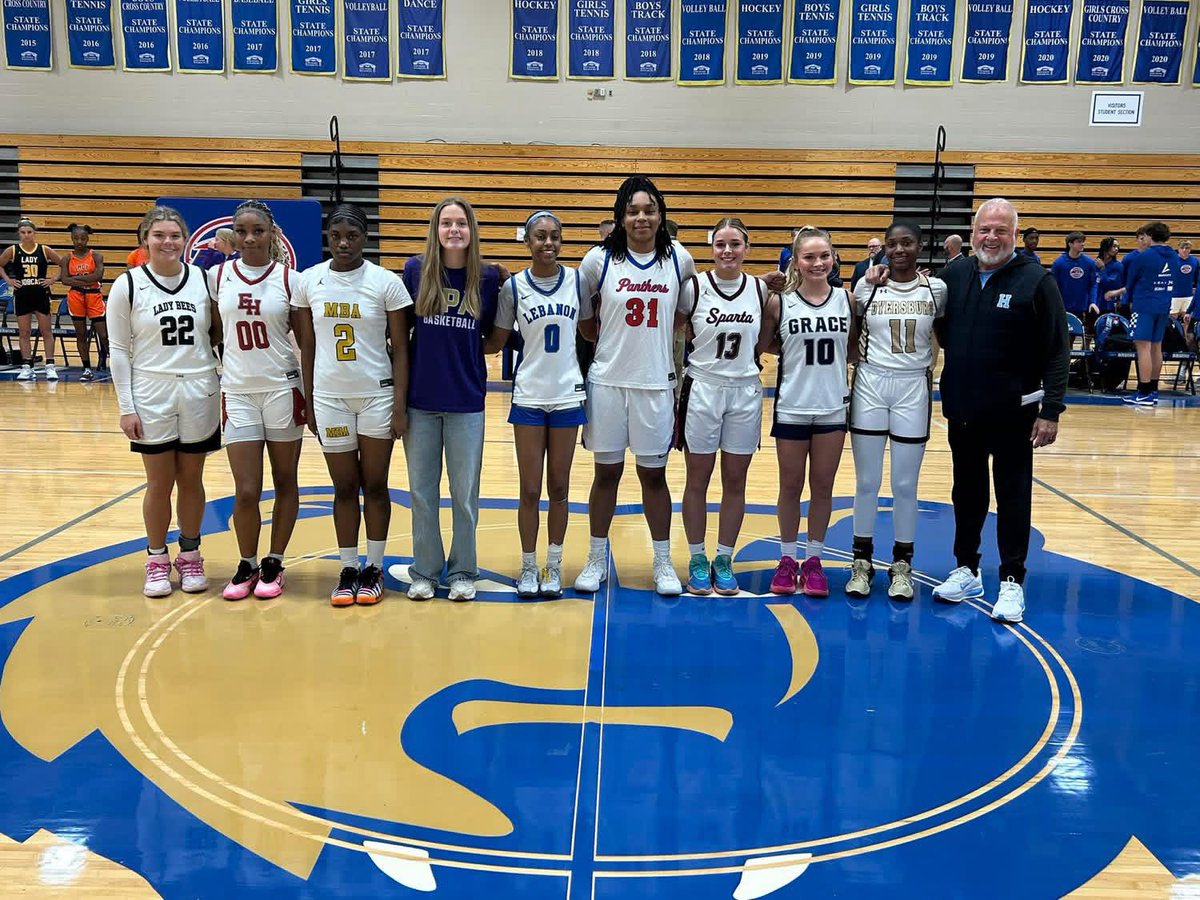 uppermanhoops's tweet photo. Our Senior Lady Bees, Taylor Dolente, Maggie Butler, and Gracie Butler suited up in the black and gold one more time and represented well in the All-Star Game! ⭐️ ⭐️ ⭐️ 

It’s great to be an Upperman Bee! 🐝 

#GoldStateOfMind https://t.co/0w3U6GZhQB