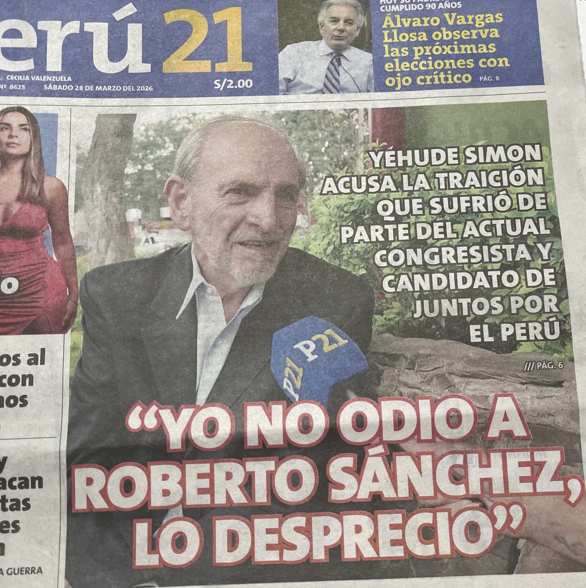 #YehudeSimón tiene razón en despreciar a #RobertoSánchez. Recuerda con dolor: “Yo lo acogí en mi partido, lo impulsé, me la jugué por él y hasta fui su padrino de matrimonio; luego me traicionó y se apoderó del partido. Un tipo con un cinismo descomunal debe ser desenmascarado”.
