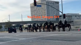 BNC_BREAKING's tweet image. BREAKING: 🚨 LAPD Officers on HORSEBACK arrive outside the Metropolitan Detention Center in Los Angeles #BREAKING #BREAKINGNEWS #RIOT #PROTEST #ICE
