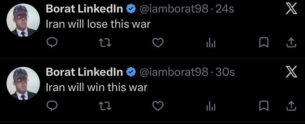 Borat LinkedIn tweet media