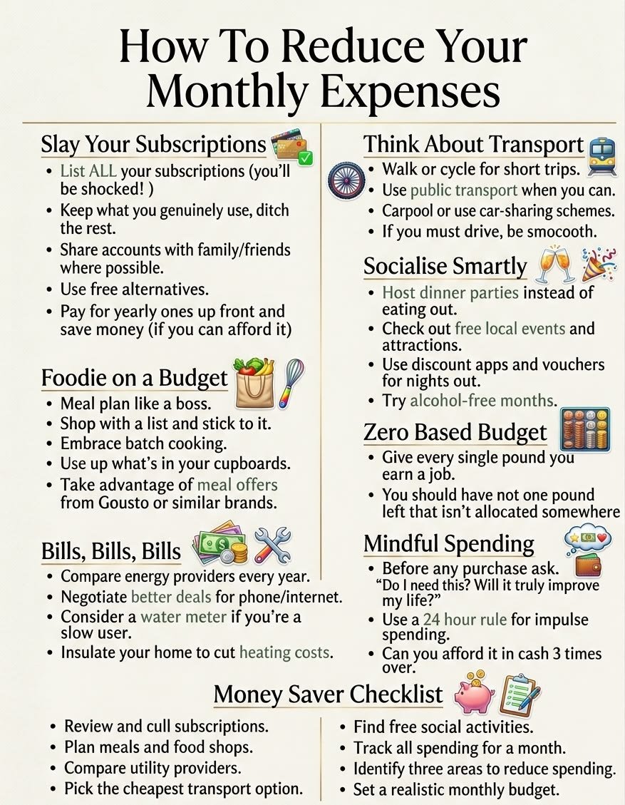 How to Reduce Your Monthly Expenses