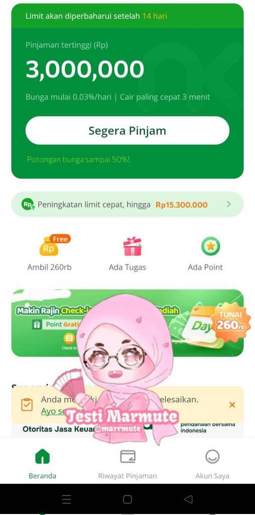 Marrmute's tweet image. Butuh uang mendesak karena abis mudik + lebaran?  🤗

Mimin bisa bantu buat pengajuan ke aplikasi aman untuk digalbay! Apanya sih yg dibackup? Seluruh informasi yg udah km masukin ke apk

Bukan hapus data or bantu lunasin tagihan ya 🫠

#jokipinjol 
#pinjol 
#pinjaman 
#pinpri
