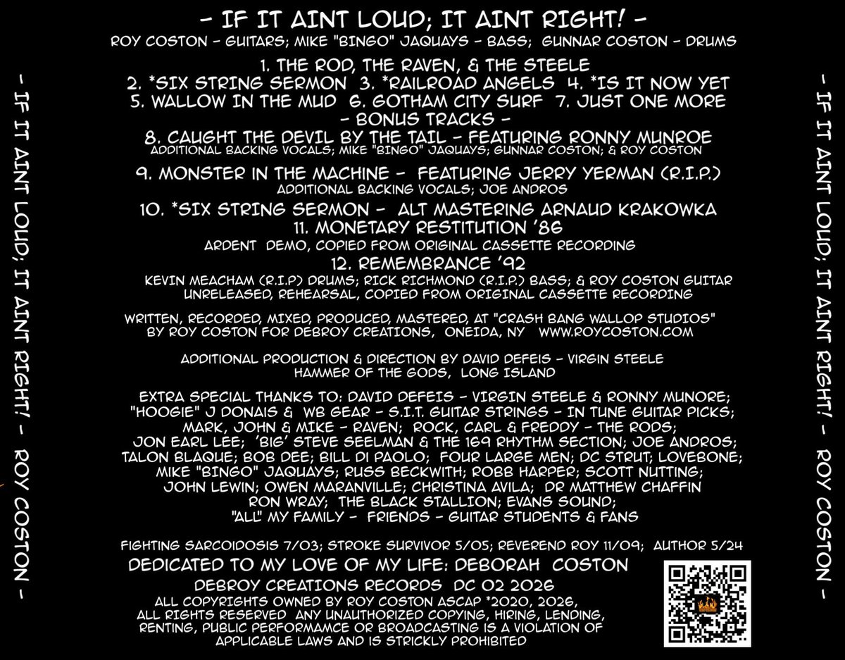 Debroy1963's tweet photo. If It Aint Loud; It Aint Right! {SOLO EP} Finally, after many years, listen, buy now -  https://t.co/oEE9ZBWNMh 
before the official digital release 4/20/2026 !
More PRODUCT details soon! https://t.co/qkvVvyMvSM