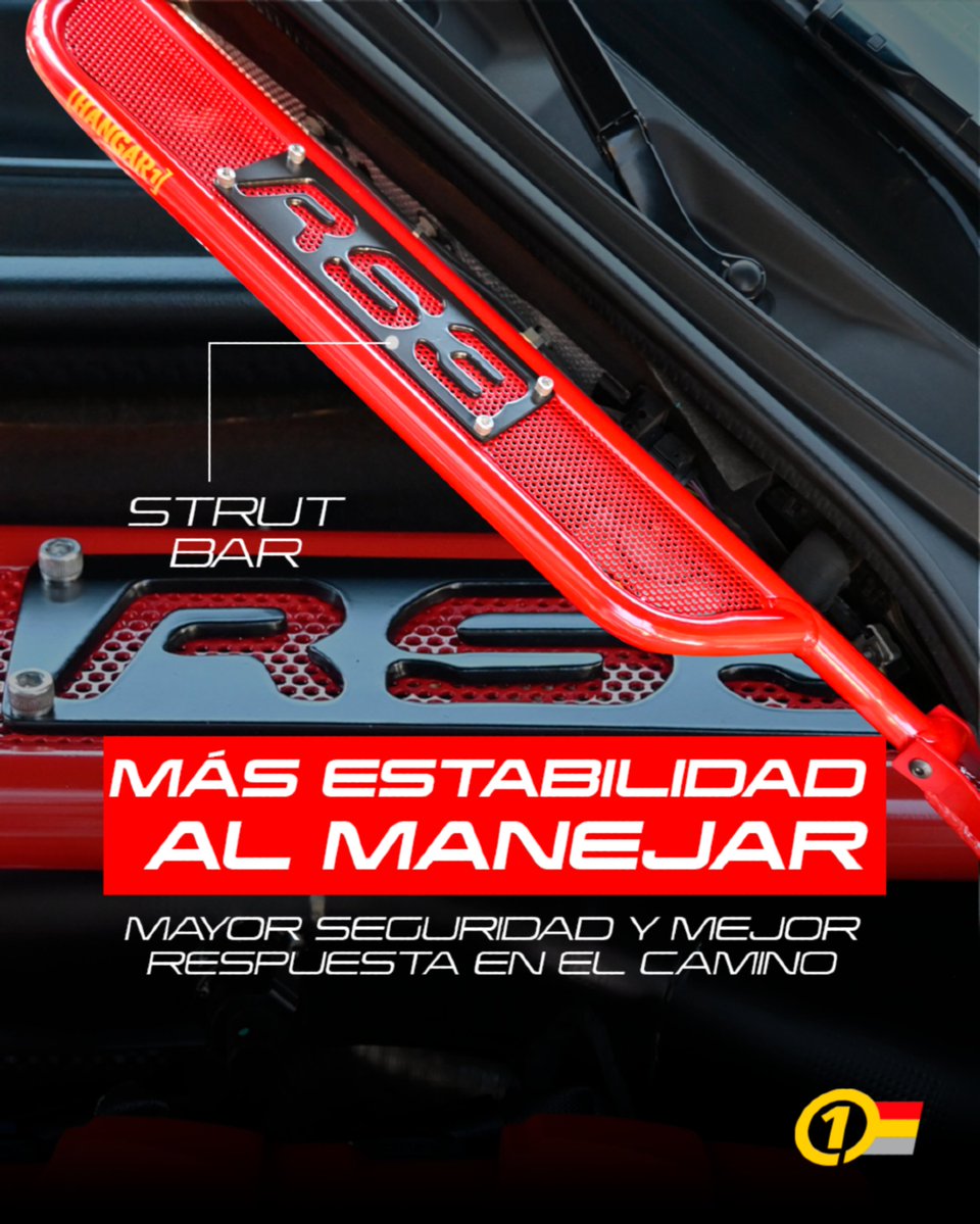 _Hangar1's tweet image. La strut bar refuerza la rigidez del chasis en la parte frontal, ayudando a que la dirección se sienta más firme y el auto más estable en curvas.

📲 Cotiza la tuya por WhatsApp: 55 2899 6428
📌 Guarda este post si quieres mejorar el manejo de tu auto.

#speedcenter #strutbar