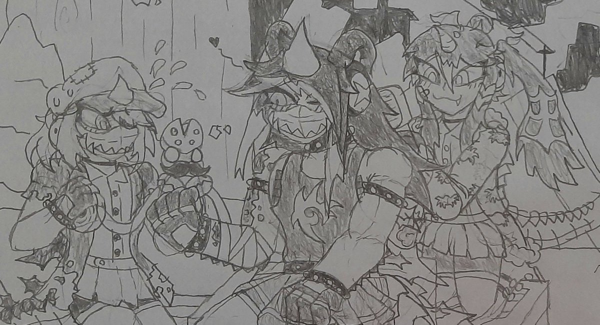 AlvesRango17205's tweet photo. Nero and the 2 kids she found in the trash
(I wanted to do a comic showing them but i waisted too many papers trying to do more than just this drawing so maybe another day)
#oc #neronga #geronga https://t.co/36bOblM9V4