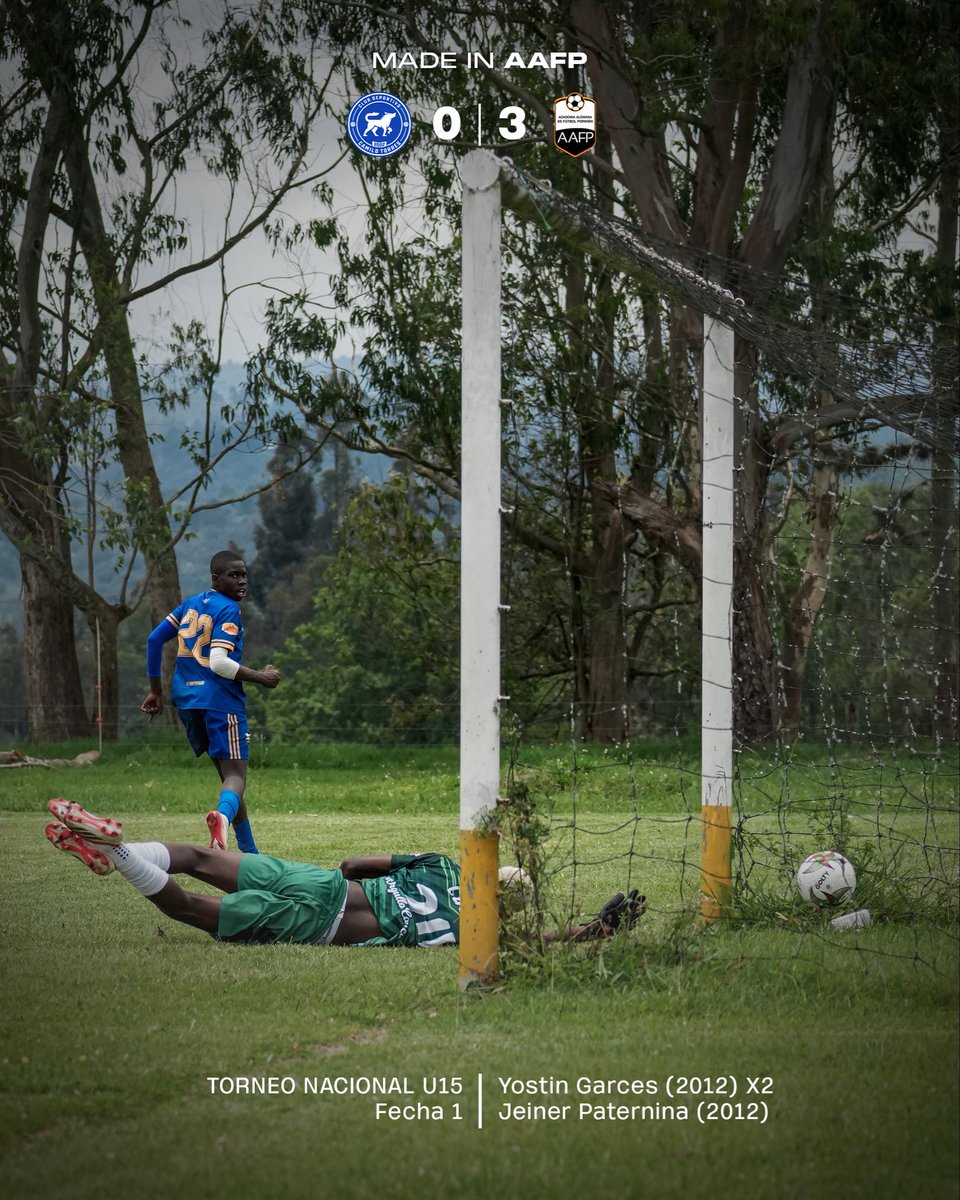 _AAFPopayan's tweet photo. Debut y triunfo para nuestra categoría 2012/2013 en el inicio del Torneo Nacional U15.

Goles:
Yostin Garces (2012) X2
Jeiner Paternina (2012)

Made in AAFP https://t.co/X2WPHiMah4