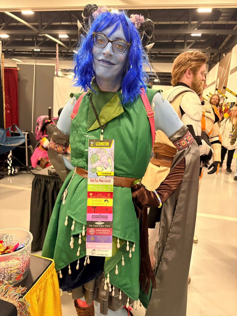 GrimmReaperGirl's tweet photo. The Mighty Nein at Comic Con today. #MightyNein #Caleb #Jester #Nott #Mollymauk #LexCon2026 #CriticalRole #Cosplay https://t.co/GFIuCZ70n4