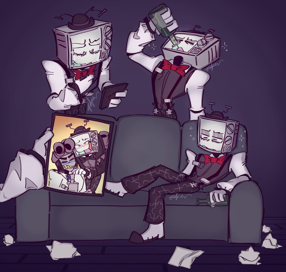 jztarinabox's tweet image. Everyone out here drawing him happy then here I am-
#mrpuzzles #zamination #callingallvillains