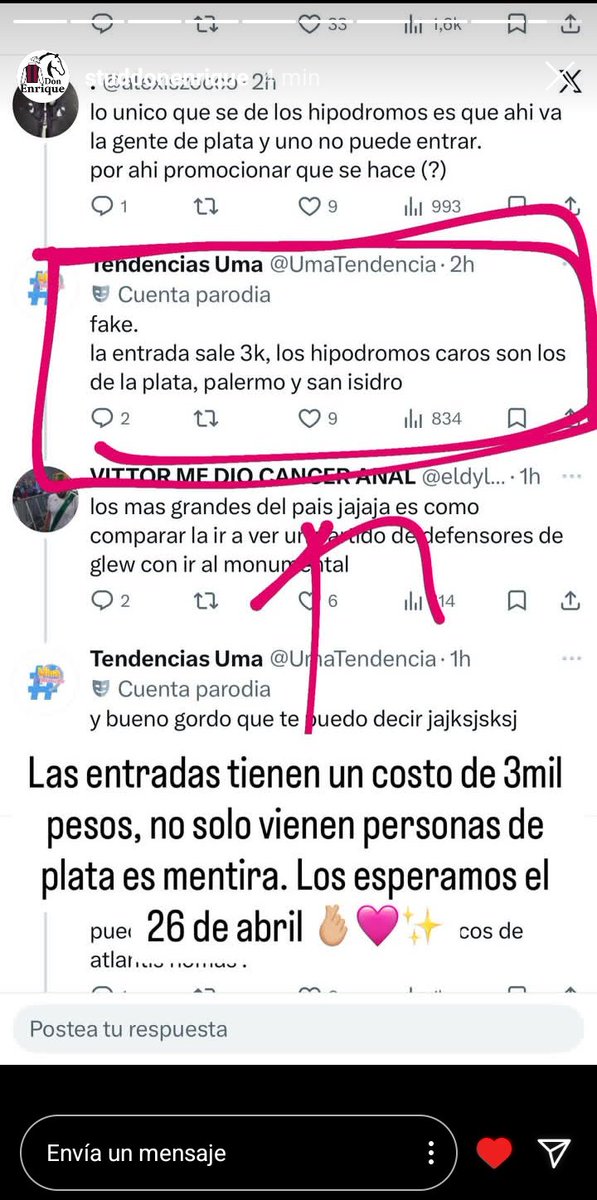 Tendencias Uma tweet media