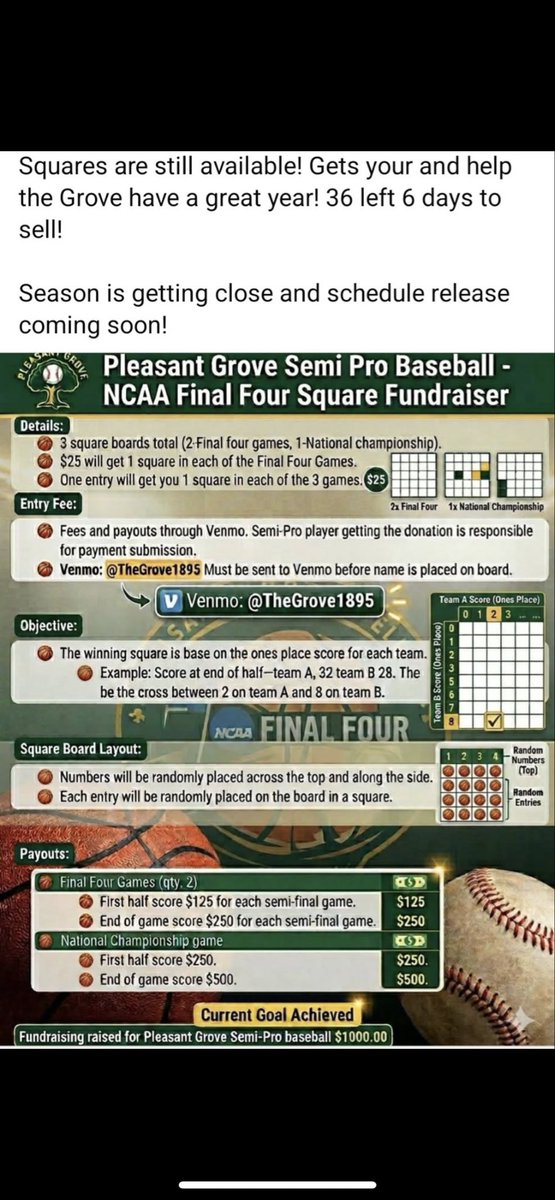 PlacidPirates's tweet photo. Squares left. If anyone wants to help the Grove and test their lucky, please support. https://t.co/feWbMTqimN