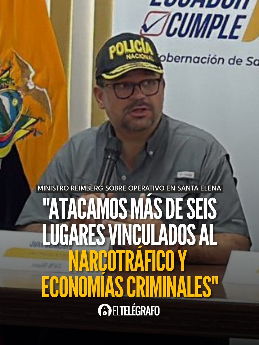 #Seguridad | Los recientes operativos de seguridad en Santa Elena permitieron dar golpes a estructuras vinculadas con la extorsión, según informó el ministro del Interior, John Reimberg. #LéaloEnET: is.gd/8Wd5ig