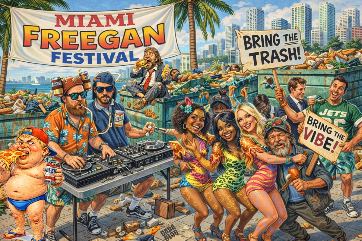 Jugmongers's tweet photo. @7Weather Blue skies! Don't miss a beat ... or a beet! #MiamiFreeganFestival https://t.co/Pp1ao2QMD3