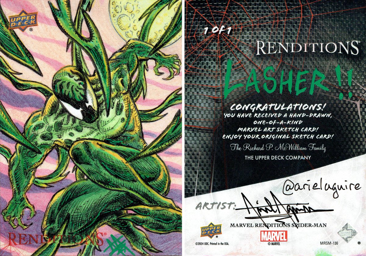 ariel_aguire's tweet photo. 2025: LASHER COMMISSION!! 🥳
STEP 4: High-rez scans! 😊
#arielsartwork #lasher #symbiote #sketchcard #commission #marvel #art #drawing #process #sketch #pencil #ink #marker #copic #colorpencils #mixedmedia #traditional #illustration https://t.co/7JIBHbrxxr