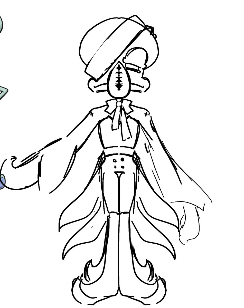 squidthemister's tweet photo. Squidward + Phrolova basically 
(Outfit is purposefully not accurate bc I wanted them to have differences ..!,!,) https://t.co/3SM4l3E8IJ