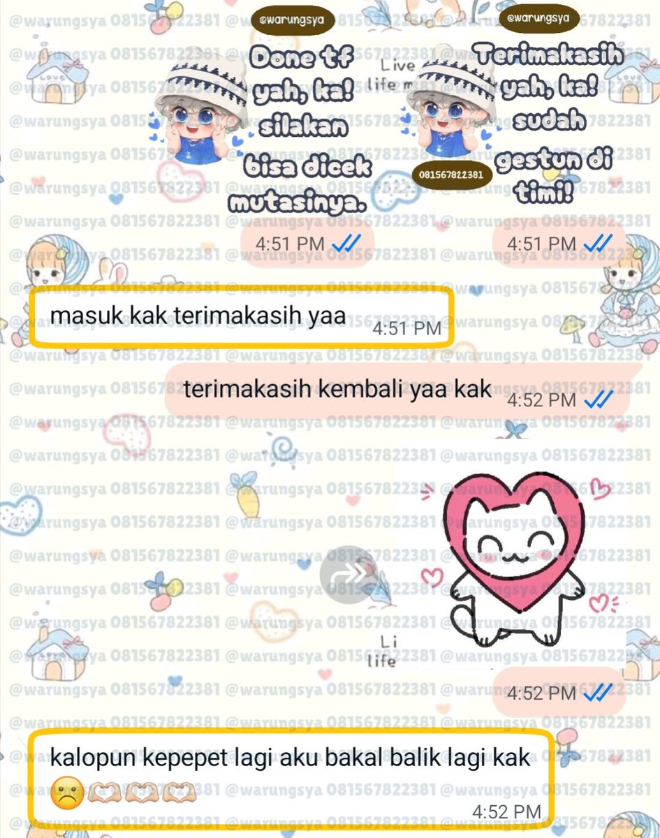 uri_injunie's tweet photo. ㅤ
✖ be aware penipuan gestun ✖ timi open gestun instant all paylater. langsung transfer setelah transaksi. 𝙙𝙞𝙟𝙖𝙢𝙞𝙣 𝙖𝙢𝙖𝙣 full cair ke rekening kamu 100% 𝙜𝙚𝙨𝙩𝙪𝙣 𝙥𝙚𝙢𝙗𝙖𝙞𝙠! no skem ʚ✩ɞ jangan lupa selalu cek gtc dan sb twit ya lovvv.ᐟ #timigestun ☻
ㅤ https://t.co/7c34tjIKuh