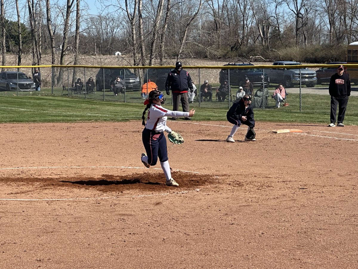 chiphare's tweet photo. Softball team gets a W in their season opener over Versailles, 8–3. Sam Clark led the Lady Indians with two hits, to run scored and also driving one in. Chloe  Laqui was the winning pitcher for Piqua. #WeArePiqua https://t.co/ZgexPwF1wo