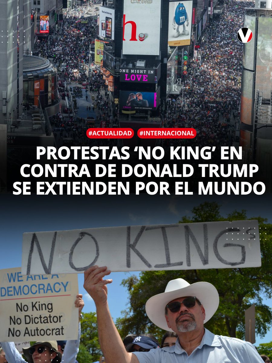 🌍 Las marchas “No Kings” se extendieron por América y Europa contra Donald Trump. 👥 En Roma, por ejemplo, los organizadores contabilizaron 300.000 asistentes en una de las movilizaciones más masivas de la jornada. Así fue la protesta en otras partes 👉🏼 f.mtr.cool/lvvugvszzh